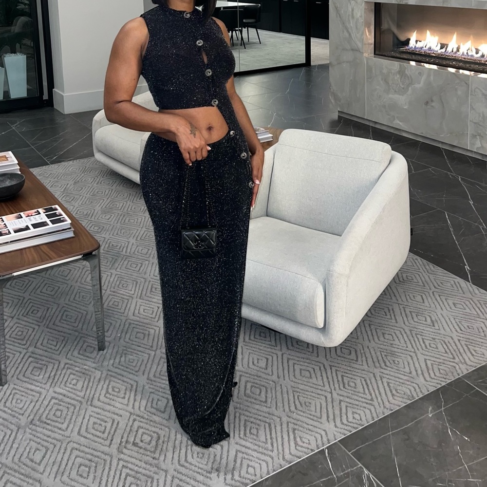 Black shimmery dress